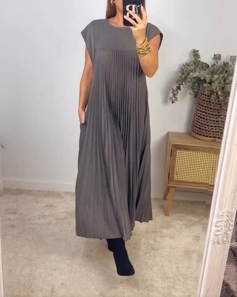 Mia™ - Elegant Pleated Summer Dress