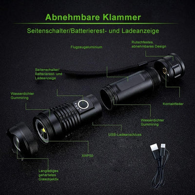 Waterproof Multifunctional Laser Flashlight