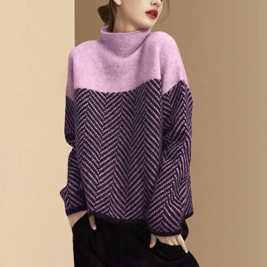 High Neck Cotton Soft Sweater
