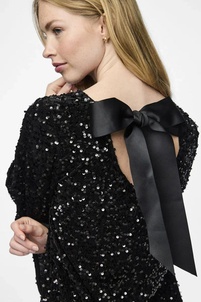 Poppy™ - Stylish Glitter Bow Dress