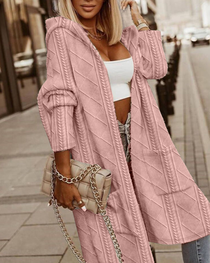 Audrey - Long Hooded Soft Cardigan