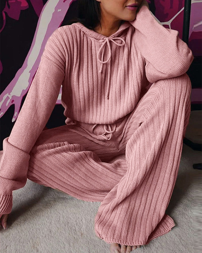Warm Stylish Pajama Suit with Hood