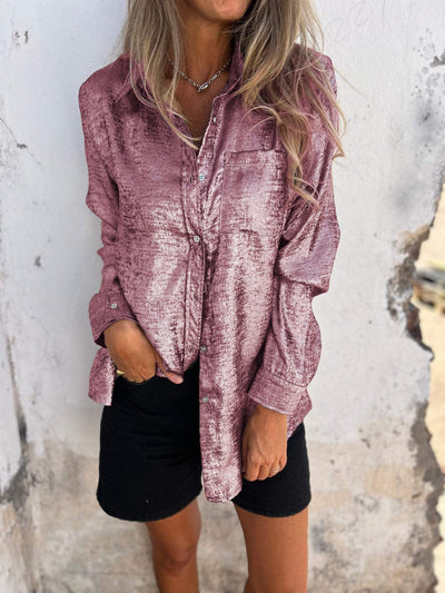 Evie™ - Chic Shimmer Shirt
