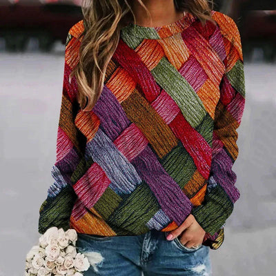 Printed Wool Pullover