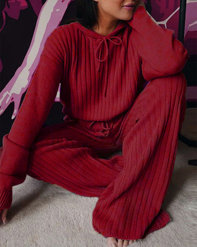 Warm Stylish Pajama Suit with Hood