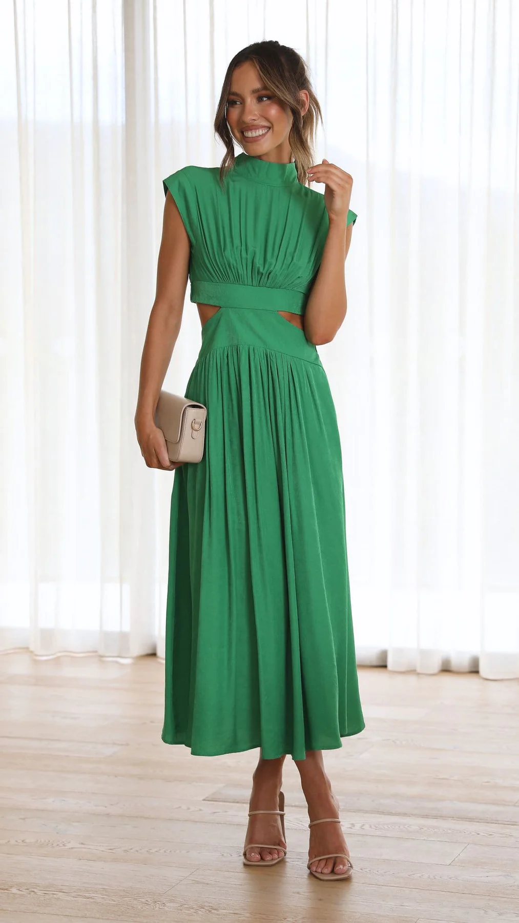 Aria™ - Elegant Waist Cut Out Dress With Pockets