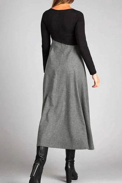 Violet™ - Elegant Two-Tone Dress