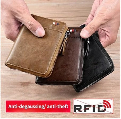 Multi-functional RFID Blocking Waterproof Durable PU Leather Wallet