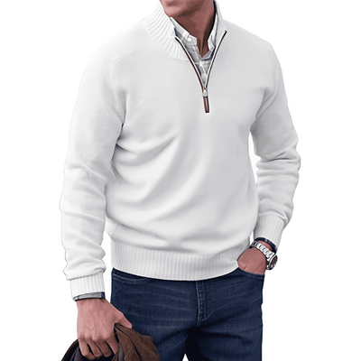 James™ - Stylish cashmere sweater with zipper