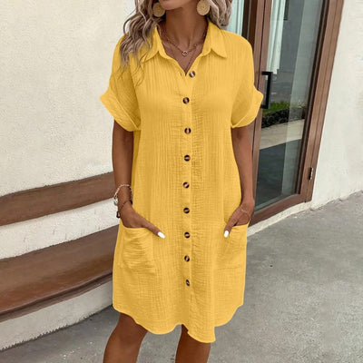 Olive™ - Comfortable Buttoned Summer Dress