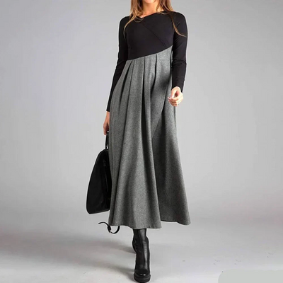 Violet™ - Elegant Two-Tone Dress