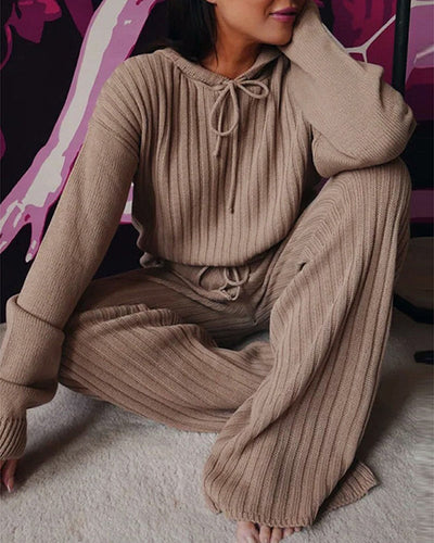 Warm Stylish Pajama Suit with Hood