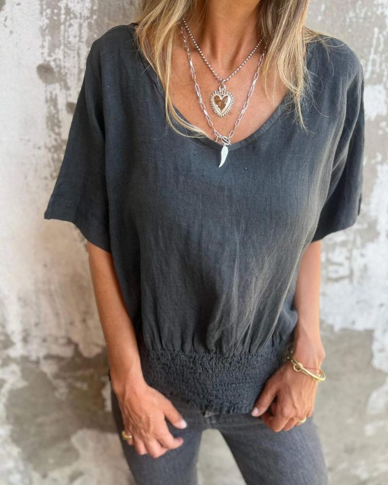 Layla™ - Super Comfy V-Neck T-shirt