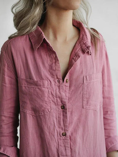 Freya™ - Comfortable Linen Long-Sleeved Jumpsuit