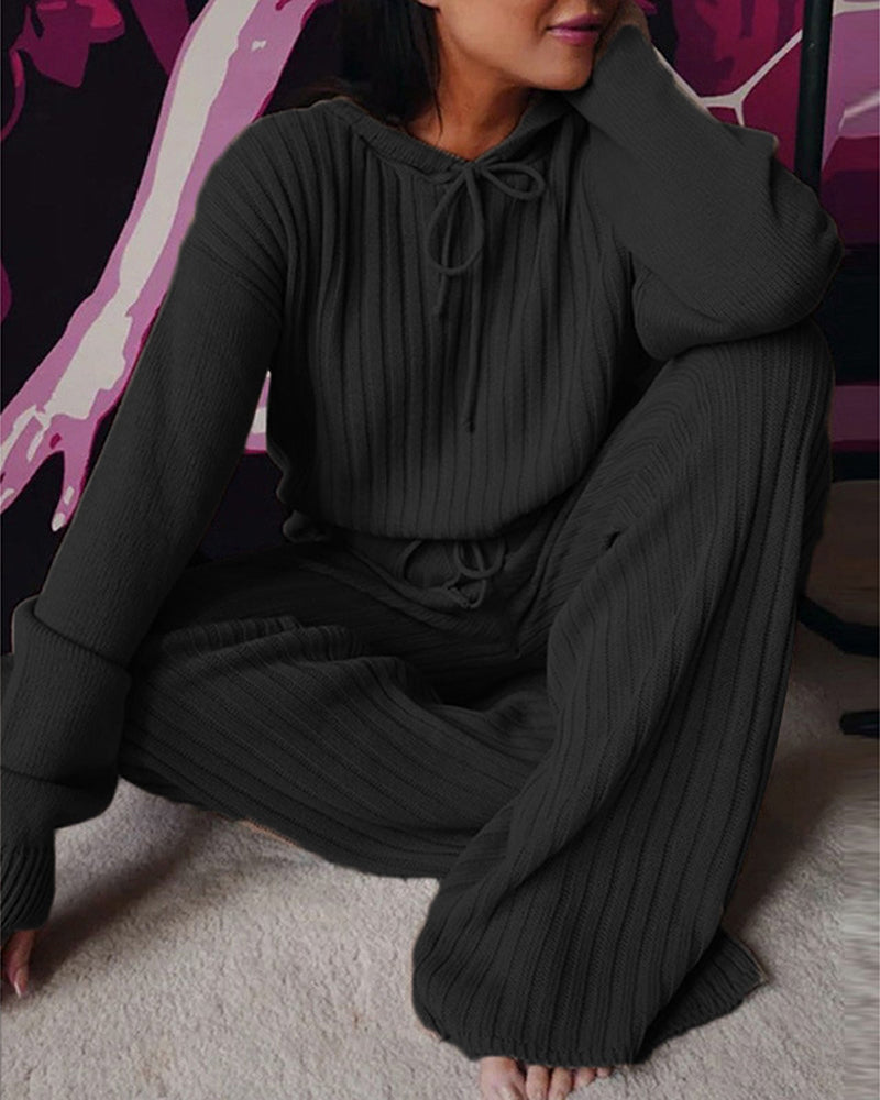 Warm Stylish Pajama Suit with Hood
