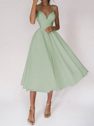Hazel™ - Elegant strappy V-neck dress