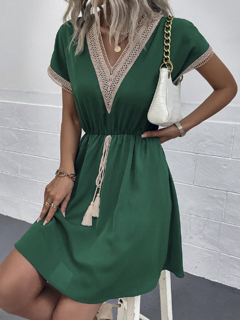 Eloise™ - Short Dress With Elegance Lace