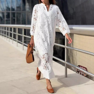 Georgia™ - Modern Flowing Refined Lace Dress