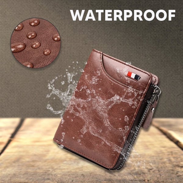 Multi-functional RFID Blocking Waterproof Durable PU Leather Wallet
