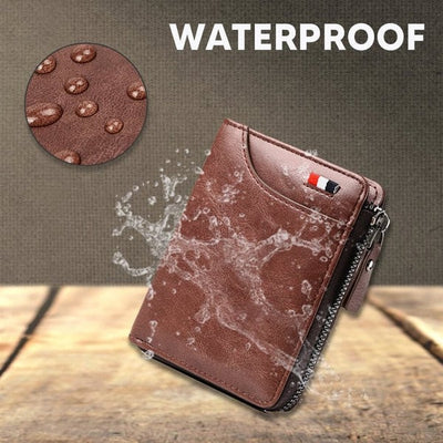 Multi-functional RFID Blocking Waterproof Durable PU Leather Wallet