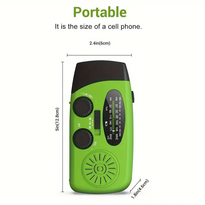 Emergency Hand Crank Radio With 2000 mAh Power Bank