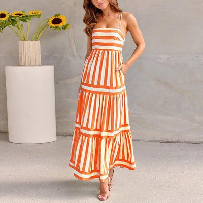 Mila™ - Stylish Striped Summer Maxi Dress