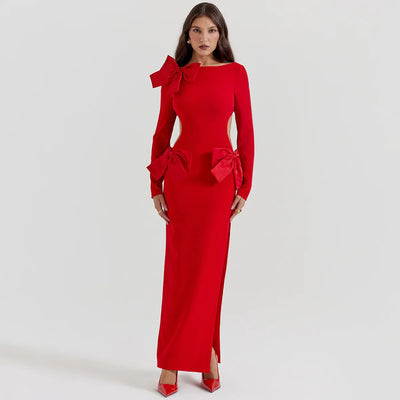Sienna™ - Attractive Long Dress With Bows