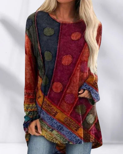 Lena™ - Stylish Ethnic Loose FIt Blouse