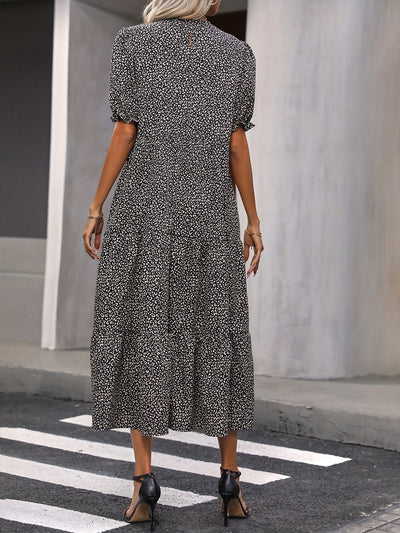 Ava™ - Stylish Tiered Puff Sleeve Dress