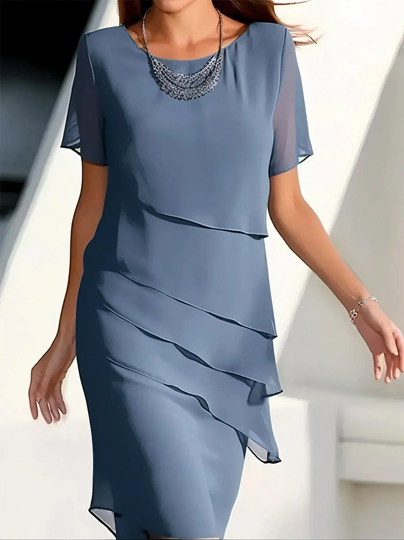 Hazel™ - Elegant Dress With Tummy Cover