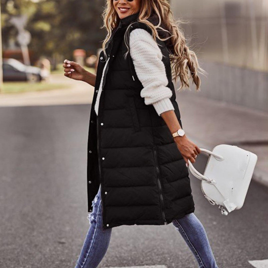Lara™ - giorgi long winter vest with hood cousin