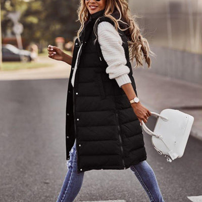 Lara™ - giorgi long winter vest with hood cousin