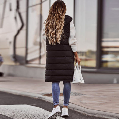 Lara™ - giorgi long winter vest with hood cousin