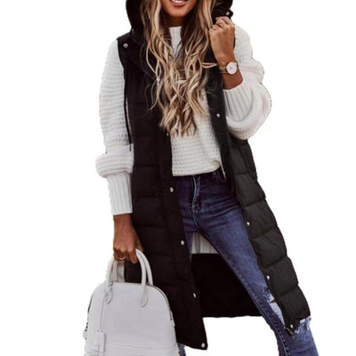 Lara™ - giorgi long winter vest with hood cousin