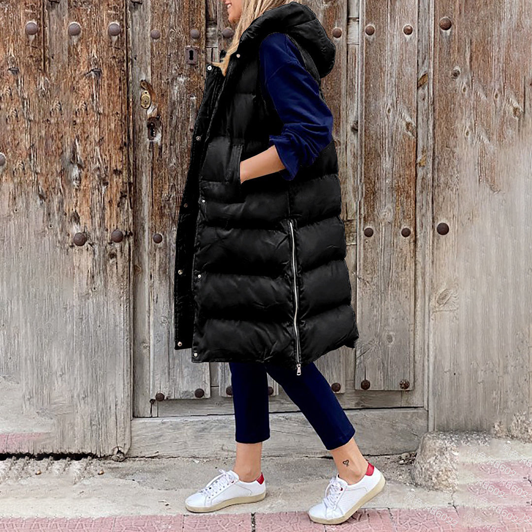 Lara™ - giorgi long winter vest with hood cousin