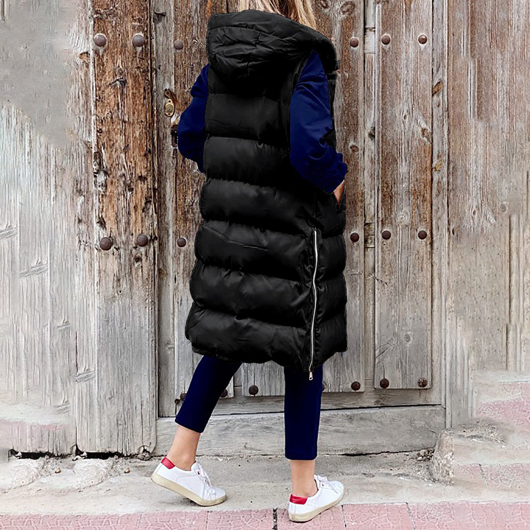Lara™ - giorgi long winter vest with hood cousin