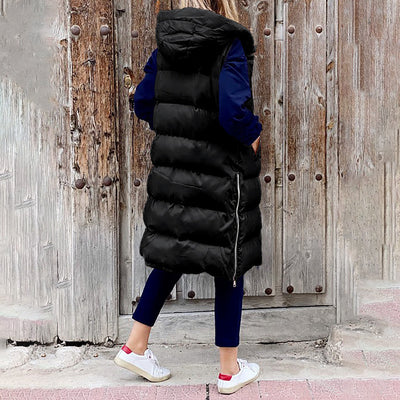 Lara™ - giorgi long winter vest with hood cousin