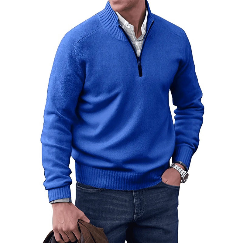 James™ - Stylish cashmere sweater with zipper