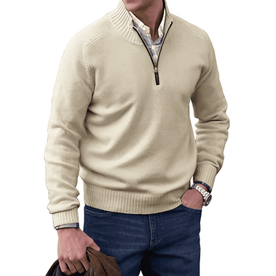 James™ - Stylish cashmere sweater with zipper