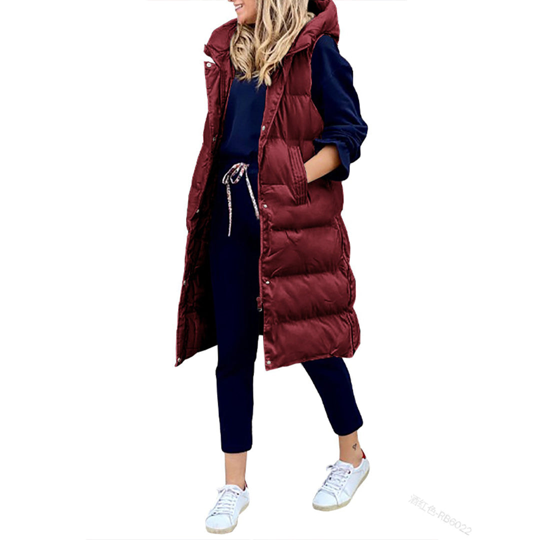Lara™ - giorgi long winter vest with hood cousin