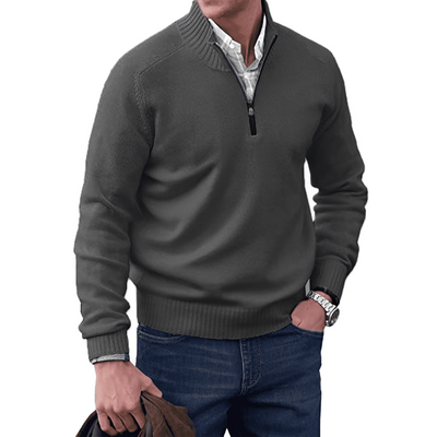 James™ - Stylish cashmere sweater with zipper