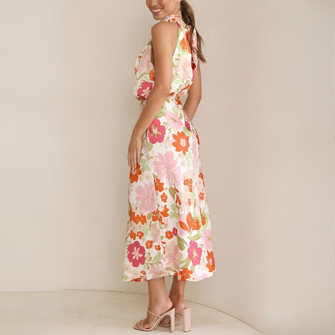 Tahlia™ - Elegant Floral Print Summer Dress