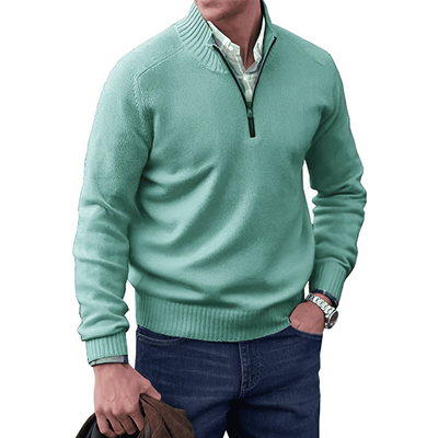 James™ - Stylish cashmere sweater with zipper