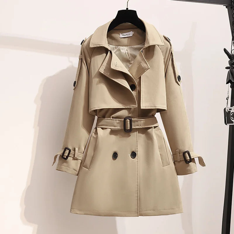 Tahlia™ - Stylish Double Breasted Loose Sleeve Trench Coat with Belt