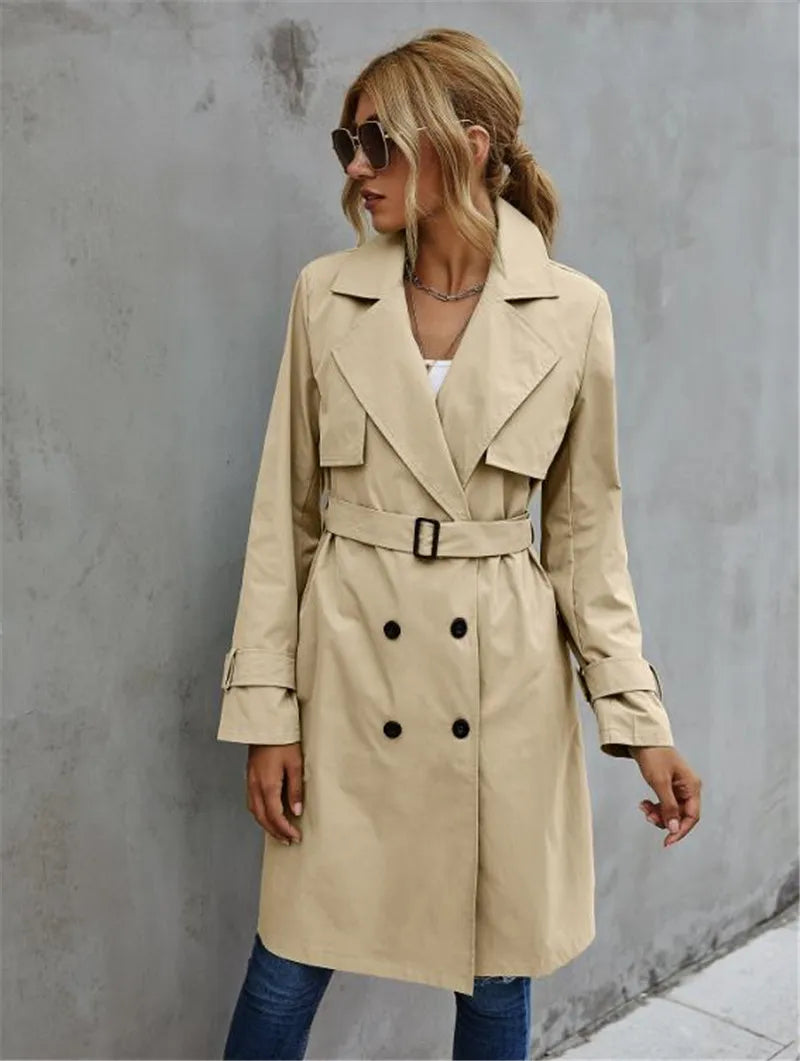 Sophie™ - Elegant Comfortable Lapel Neck Trench Coat