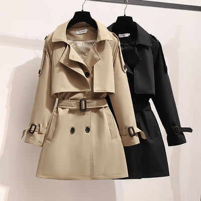 Tahlia™ - Stylish Double Breasted Loose Sleeve Trench Coat with Belt