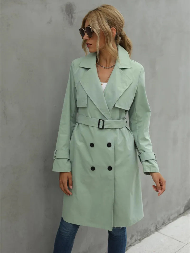 Sophie™ - Elegant Comfortable Lapel Neck Trench Coat
