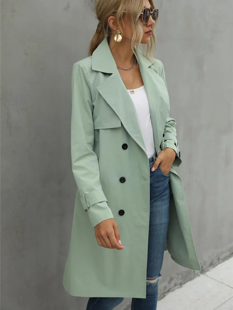 Sophie™ - Elegant Comfortable Lapel Neck Trench Coat