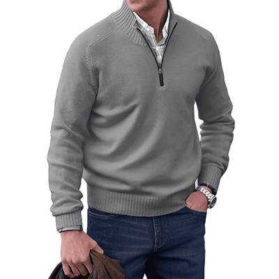 James™ - Stylish cashmere sweater with zipper