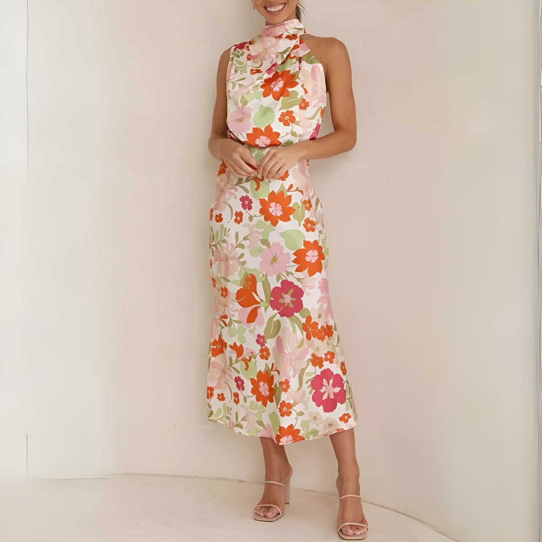 Tahlia™ - Elegant Floral Print Summer Dress